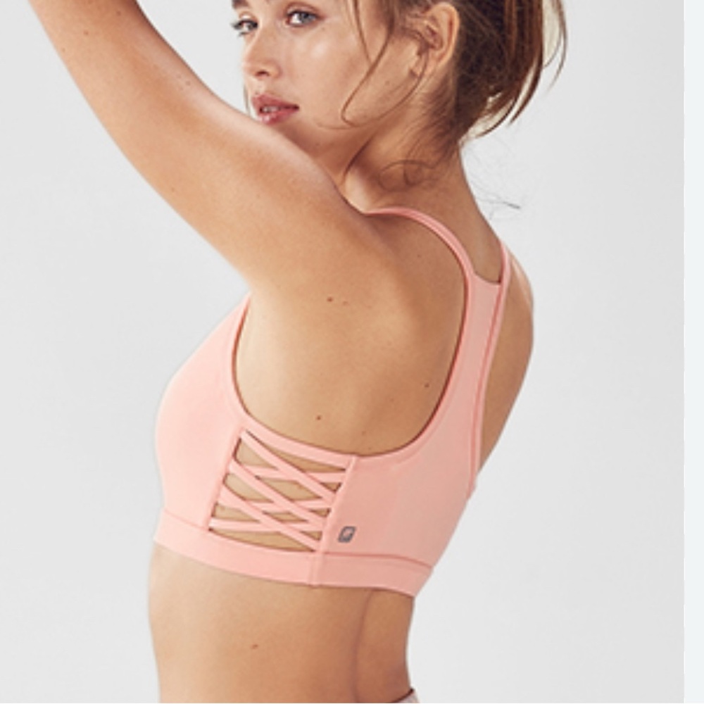Fabletics Blush Crisscross Sports Bra